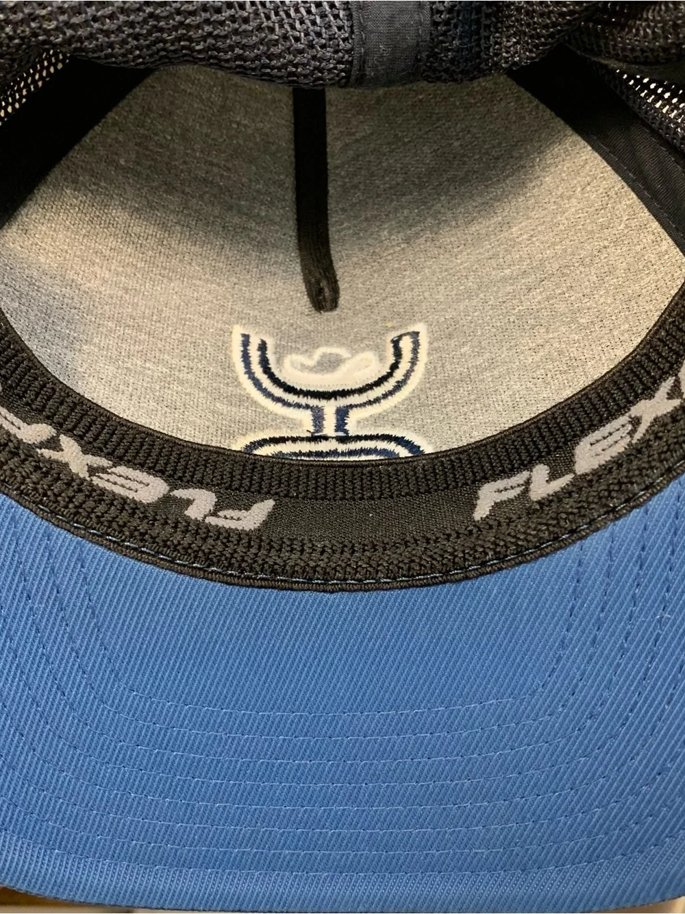Hooey Blue/Black Two Tones Flexfit Hat Size S-M